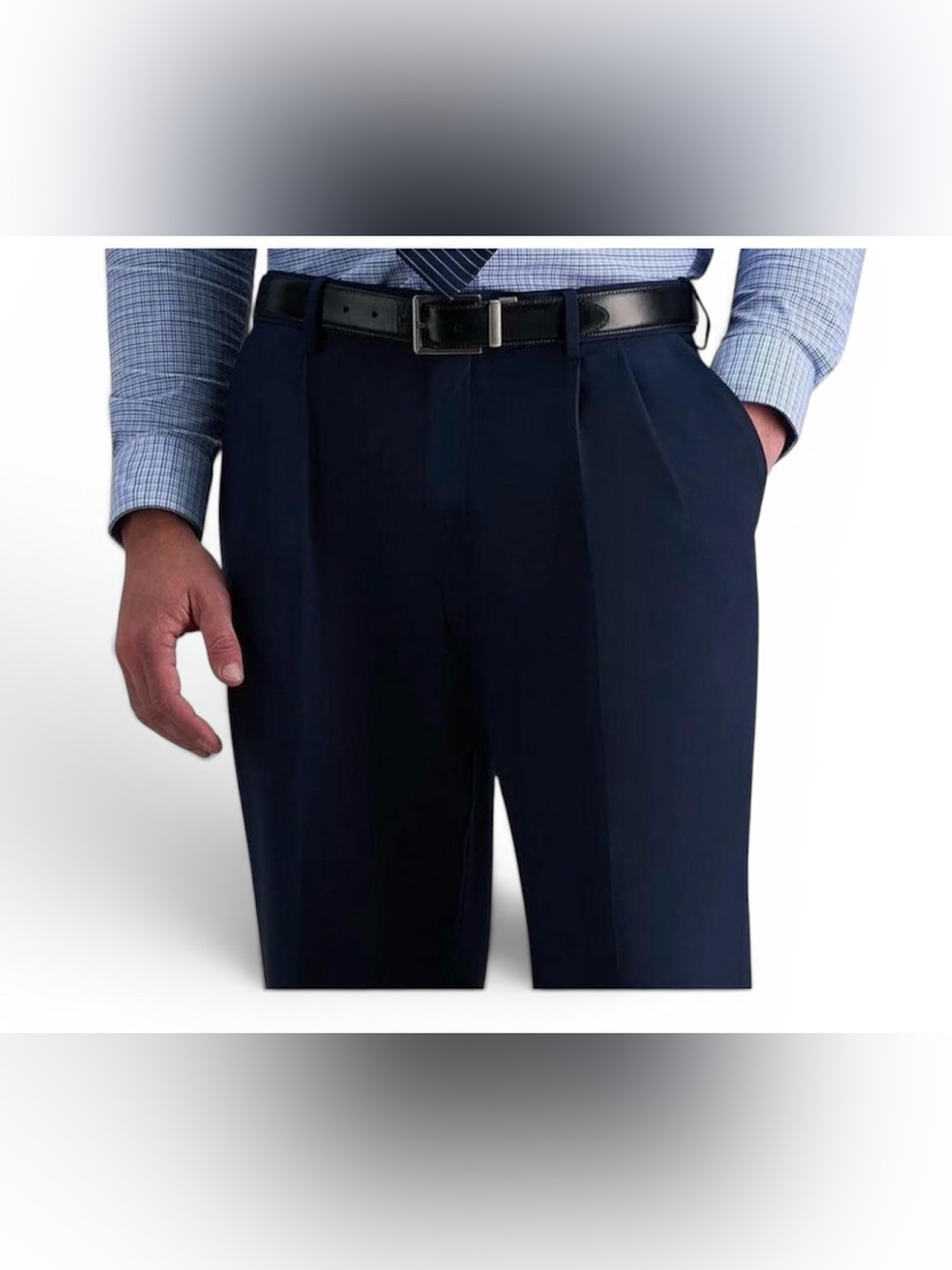 Men's Navy Chinos - Tailored Slim Fit